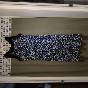 Easy care poly knit 49" sleeveless dress